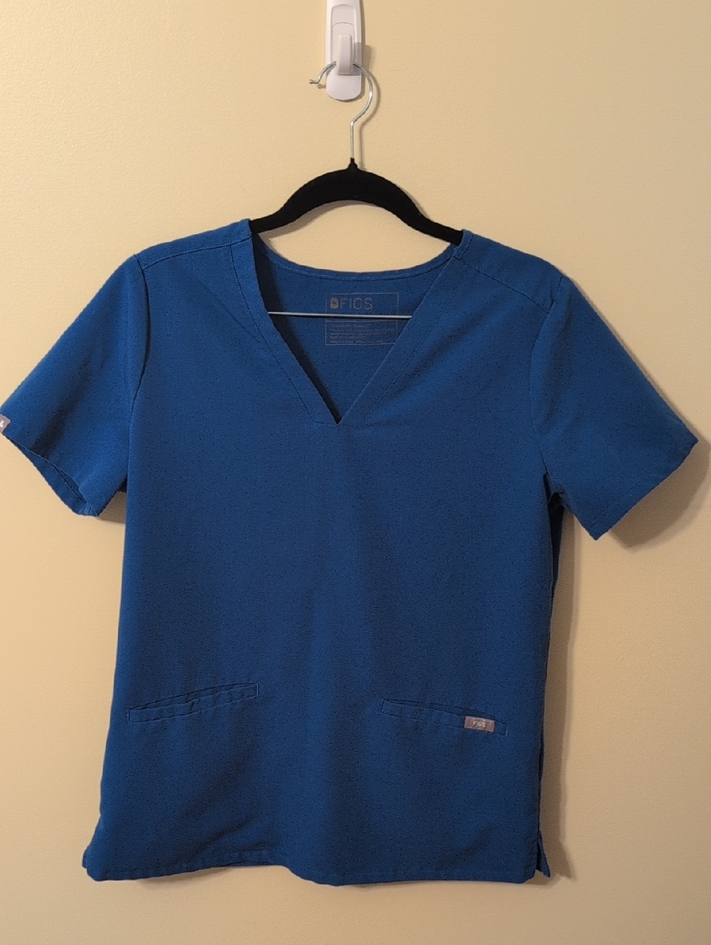 FIGS Women's V-Neck Scrub Top in Royal Blue